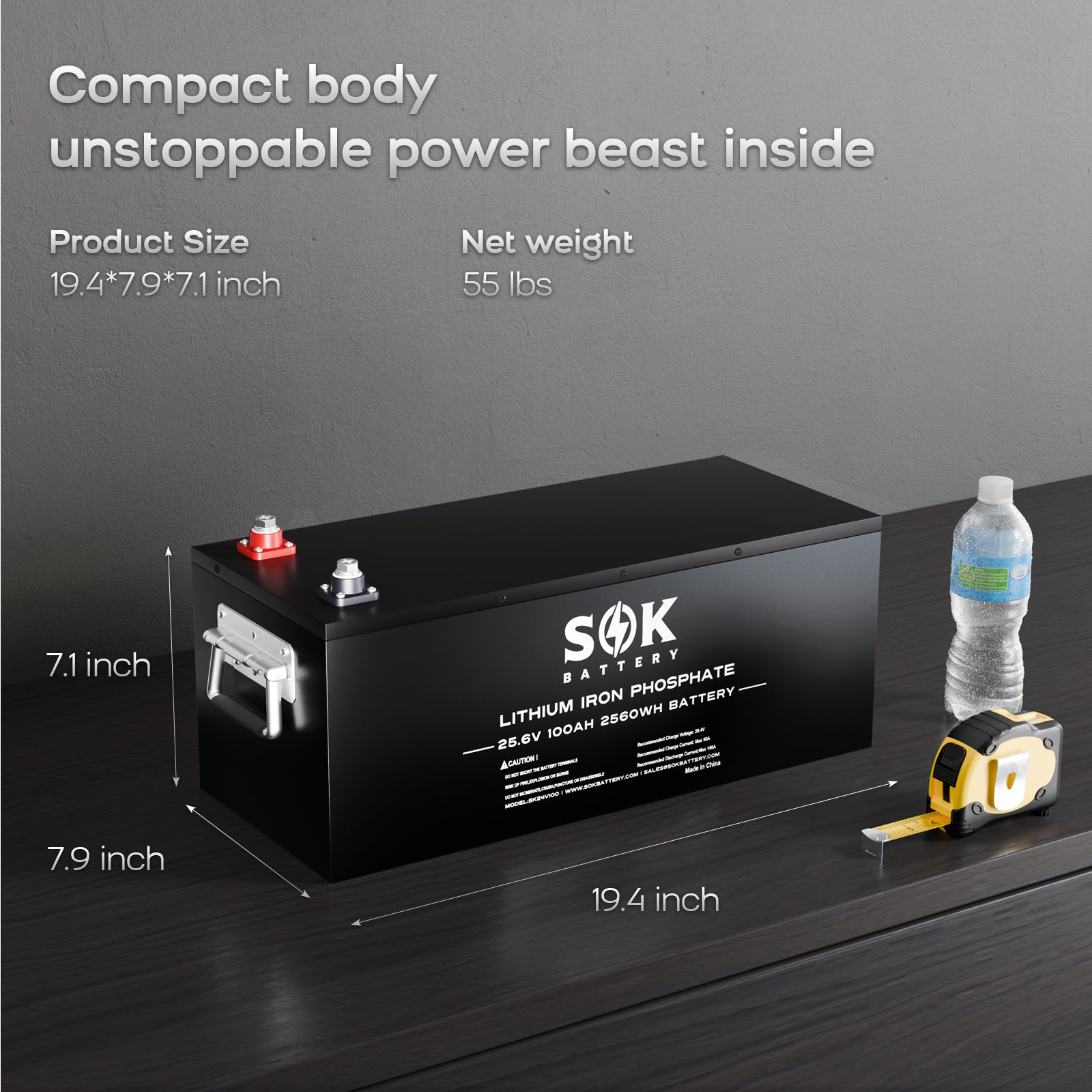 SK24V100 | SOK 24V 100Ah LiFePO4 Battery