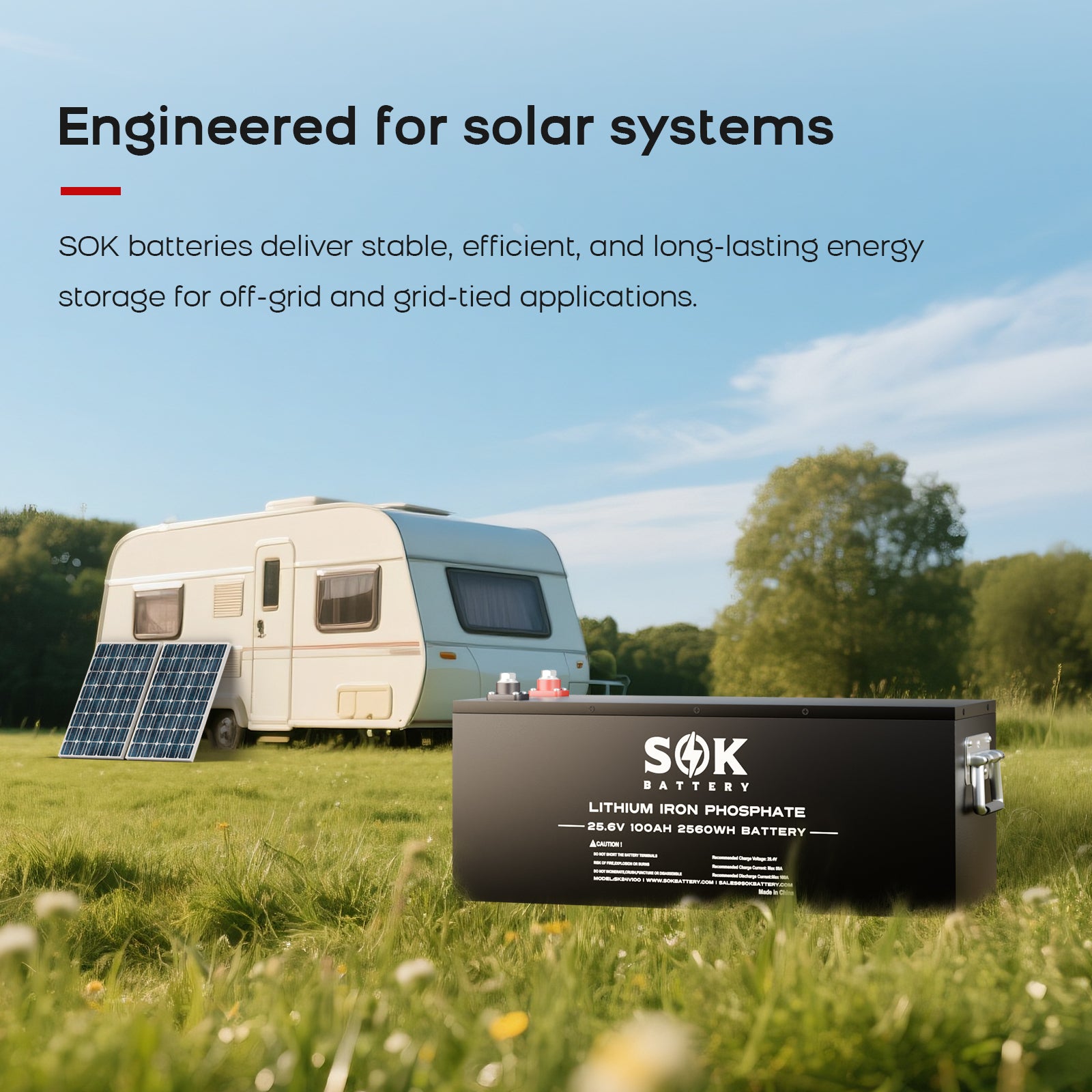 SK24V100 | SOK 24V 100Ah LiFePO4 Battery